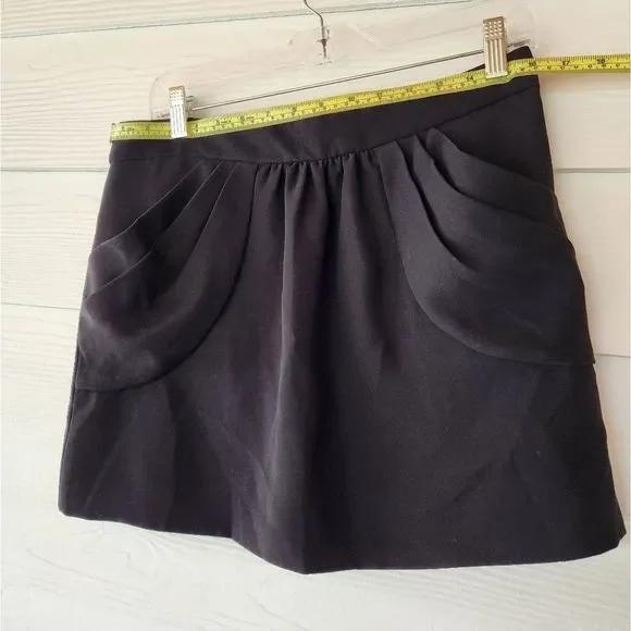 J. CREW black mini skirt size 6 - Picture 2 of 6